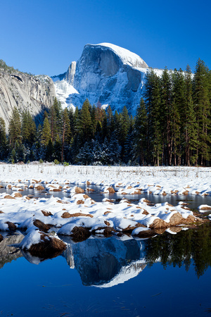 Yosemite Half Dome in winter