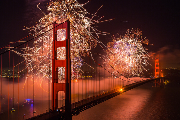 Golden Gate 75th Anniversary Fireworks 2012